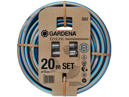 [90286490 1471484] Gardena Gartenschlauch EcoLine 1/2, 20 m, mit Systemteilen
