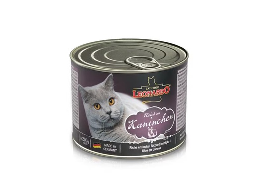 [90286516 1530983] Leonardo Cat Food Nassfutter Kaninchen, 200 g
