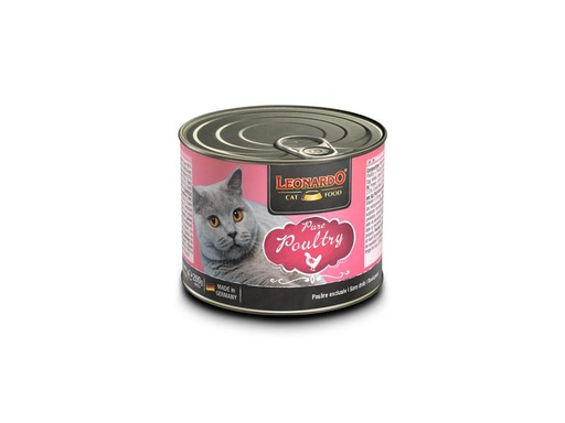 [90286544 1530984] Leonardo Cat Food Nassfutter Geflügel, 200 g