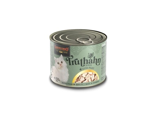 [90286640 1531024] Leonardo Cat Food Nassfutter Truthahn + Extra Filet 200 g