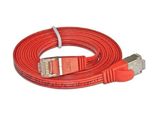 [90048300 314807] SLIM Slimpatchkabel RJ-45 - RJ-45, Cat 6, STP, 20 m, Rot