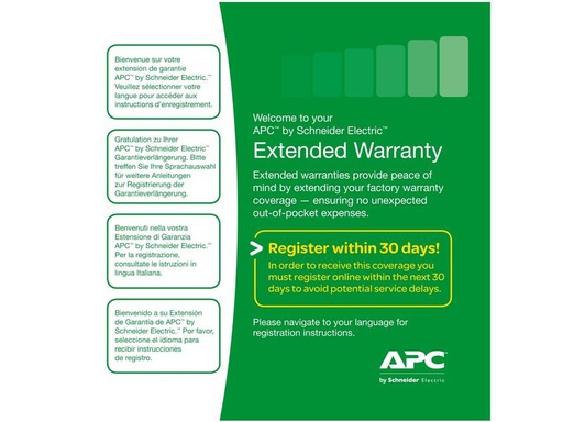 [90286776 1540597] APC Garantieerweiterung WBEXTWAR1YR-SE-01 1 Jahr