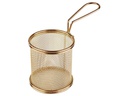 Paderno Servierkorb Pommes Frites 9 cm x 8.5 cm, 1 Stück, Gold