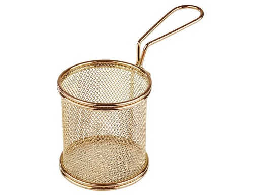 [90286869 1529543] Paderno Servierkorb Pommes Frites 9 cm x 8.5 cm, 1 Stück, Gold