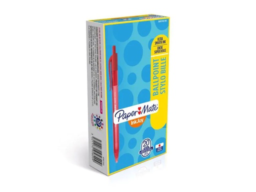 [90048326 202992] Paper Mate Kugelschreiber Inkjoy 100 RT Rot, 20 Stück