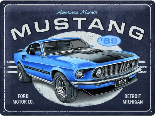 [90287054 1540300] Nostalgic Art Schild Ford Mustang 40 cm x 30 cm, Metall