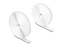 Delock Klettband 10 m x 20 mm mit Haft- und Flauschband Weiss