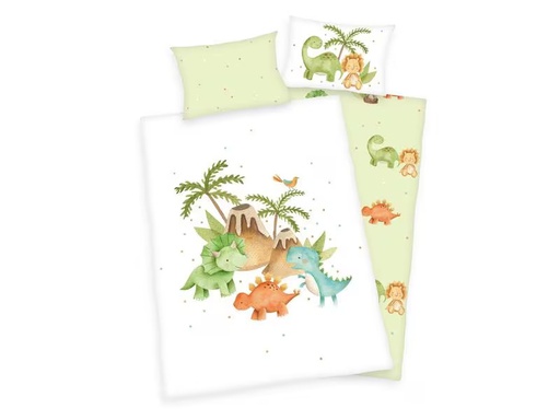 [90287218 1518617] Herding Kinderbettwäsche Dinos 100 x 135 cm + 40 x 60 cm