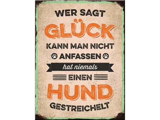 [90287237 1540331] Nostalgic Art Haftmagnet Glück Hund 1 Stück, Mehrfarbig