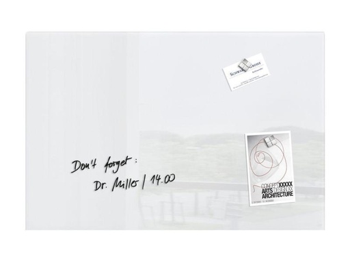 [90048351 295513] Sigel Magnethaftendes Glassboard artverum 40 cm x 60 cm, Weiss