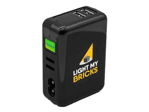 [90287322 1540250] Light My Bricks Zubehör Universelles Netzteil 5 V 4 Amp – USB-Wandadapter