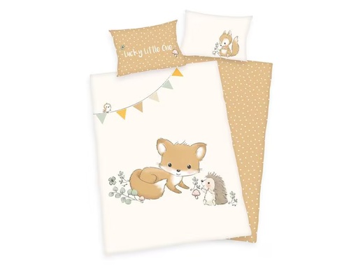 [90287431 1518619] Herding Kinderbettwäsche Waldfreunde 100 x 135 cm + 40 x 60 cm