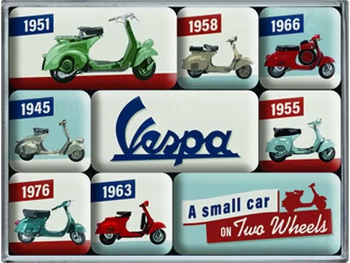 [90287710 1540340] Nostalgic Art Magnet-Set Vespa 1 Stück, Mehrfarbig