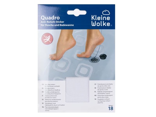 [90287905 1535974] Kleine Wolke Antirutsch-Sticker Quadro 18 Stück, Transparent