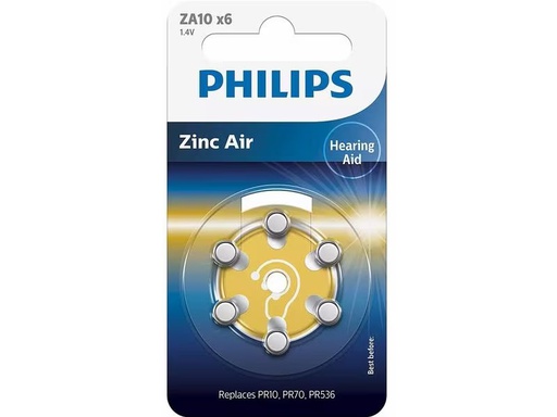 [90287917 1476086] Philips Knopfzelle Hörgerätbatterie ZA10 1 Stück