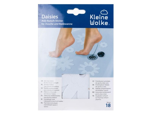 [90288033 1535975] Kleine Wolke Antirutsch-Sticker Daisies 18 Stück, Transparent