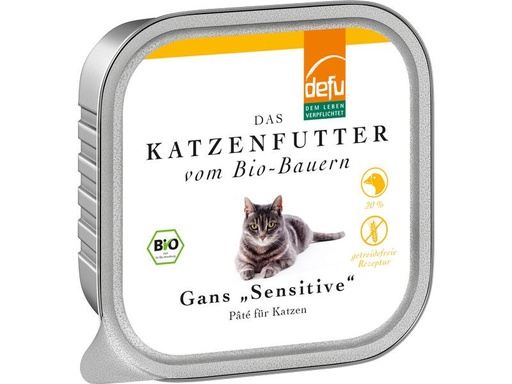 [90288315 1401332] defu Nassfutter Sensitive Pâté Bio Gans, 100 g