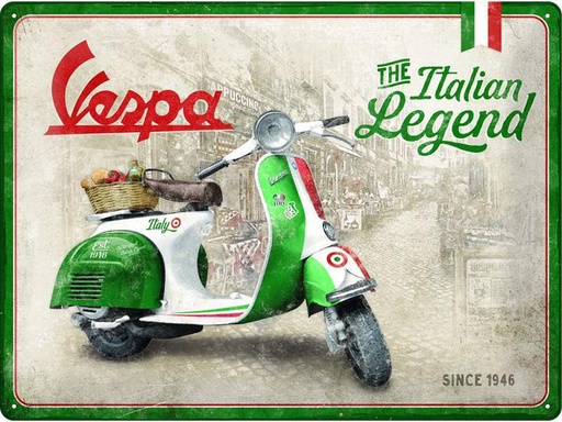 [90288386 1540303] Nostalgic Art Schild Vespa Legend 40 cm x 30 cm, Metall