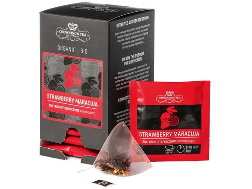 [90288438 1545272] Crowning’s Tea Teebeutel Bio Strawberry-Maracuja 15 Stück