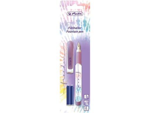 [90288545 1496926] Herlitz Füllfederhalter New Batik Freedom Medium (M), Violett