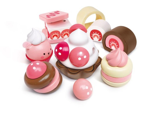 [90288708 1542043] Hape Spiel-Lebensmittel Kuchenparty Erdbeere