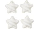 HobbyFun Mini-Utensilien Stoff Stern Weiss