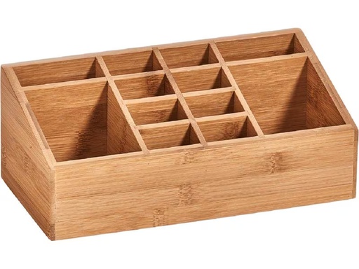 [90289173 1545347] Zeller Present Bad-Utensilienhalter mit 12 Fächern Nature