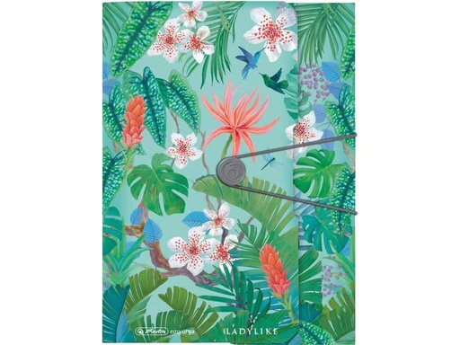 [90289487 1496896] Herlitz Gummibandmappe Ladylike Jungle PP, A4
