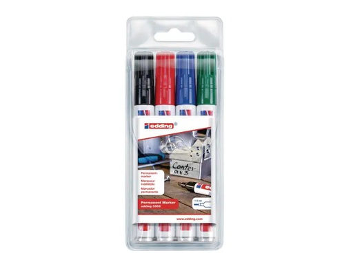 [90048659 551734] edding Permanent-Marker 3300 4 Stück