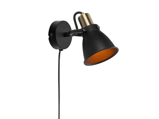 [90048660 1161897] Markslöjd Wandleuchte Alton 1L 1x E14, Schwarz