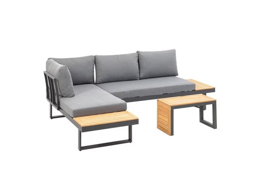 [90290191 1429764] COCON Loungeset Ascona, Anthrazit, 4 Sitzplätze