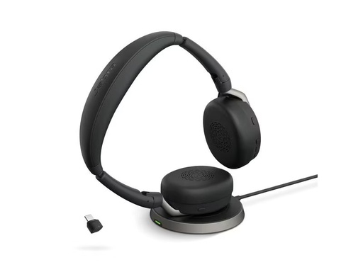 [90290411 1547402] Jabra Headset Evolve2 65 Flex Duo MS, USB-C, inkl. Ladestation