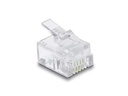 Delock Stecker RJ11 100 Stück, Transparent