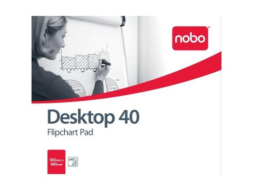 [90048736 1204195] Nobo Flipchart 58 cm x 48.5 cm, 40 Blatt