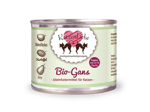 [90290842 1540870] KatzenLiebe Nassfutter Bio-Gans mit Bio-Kartoffel, 200 g