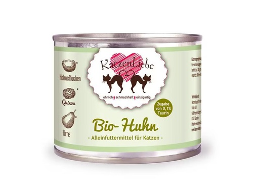 [90290871 1540868] KatzenLiebe Nassfutter Bio-Huhn mit Bio-Quinoa, 200 g