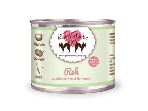 [90290981 1540872] KatzenLiebe Nassfutter Reh mit Bio-Kartoffel, 200 g