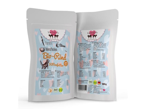 [90291008 1540876] KatzenLiebe Nassfutter Kitten Bio-Rind mit Bio-Karotte, 100 g