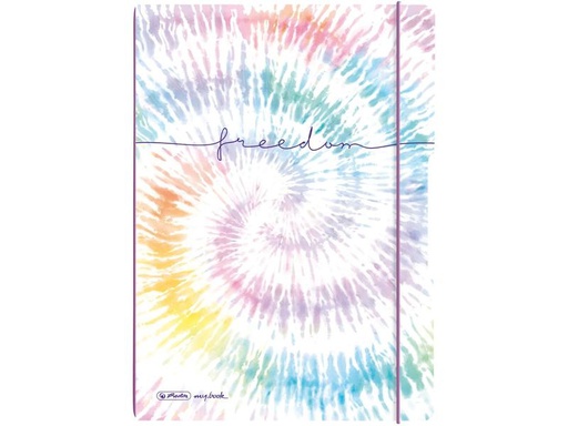 [90291072 1496916] Herlitz Notizheft Batik Freedom A4, 2 x 40 S., liniert/kariert