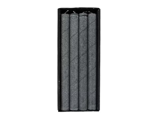 [90291141 1550336] Schulthess Kerzen Stabkerze Schwarz aus Olivenwachs, 4 Stück