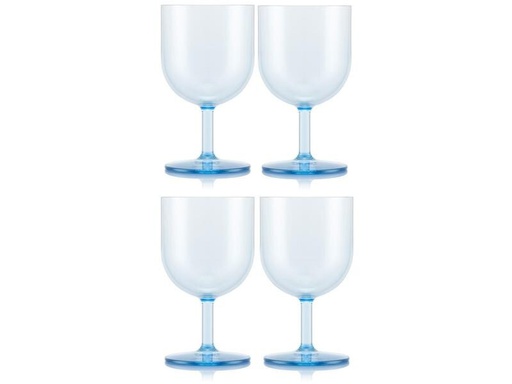 [90291212 1532443] Bodum Outdoor-Weinglas Oktett 250 ml, Blau, 4 Stück