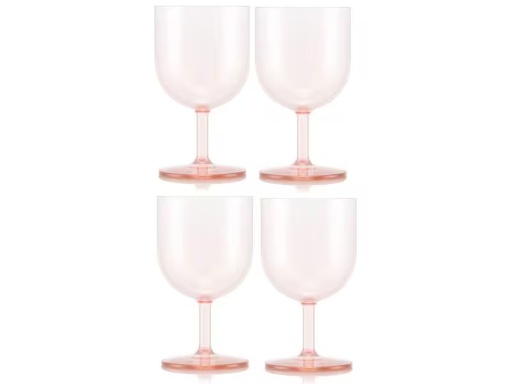 [90291256 1532442] Bodum Outdoor-Weinglas Oktett 250 ml, Rosa, 4 Stück