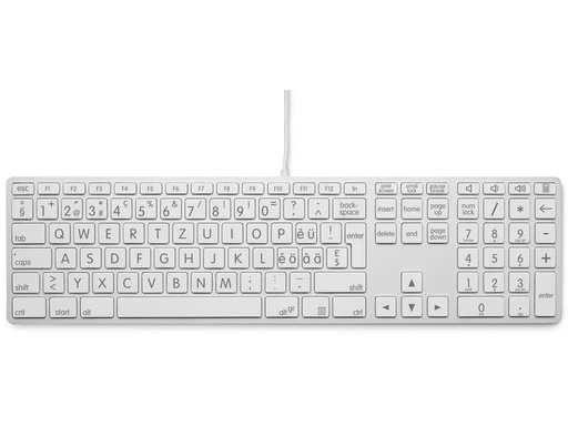 [90291345 1542345] LMP Tastatur USB Grosse Beschriftung WinOS Silber