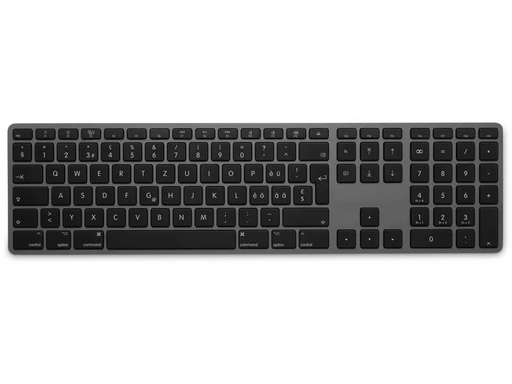 [90291371 1542342] LMP Tastatur WKB-1243 BT Grau, CH-Layout mit Ziffernblock