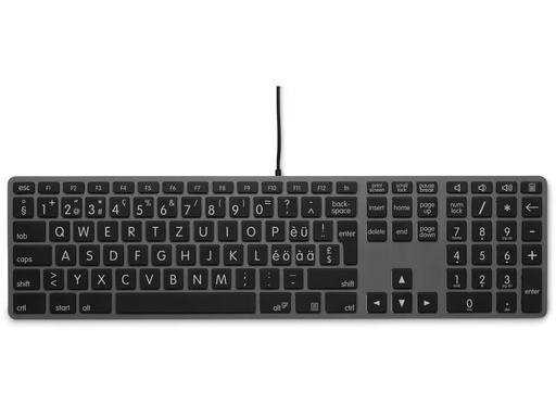 [90291407 1542346] LMP Tastatur USB Grosse Beschriftung WinOS Grau