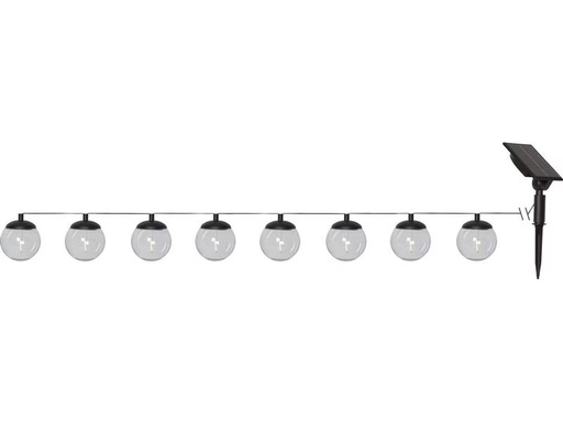 [90291507 1523391] Star Trading Lichterkette Solar Globus, 8 LEDs, 2.1 m, Schwarz