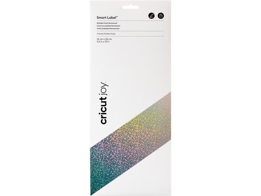 [90291604 1543106] Cricut Vinylfolie Joy 14 x 33 cm, 4 Blatt, Holographisch Silber