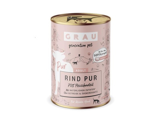 [90291994 1542308] Grau Nassfutter Rind Pur, 6 x 400 g