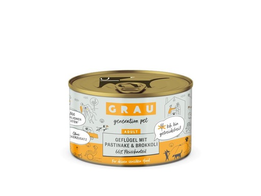 [90292046 1542299] Grau Nassfutter Geflüge mit Pastinake &amp; Brokkoli, 6 x 200 g