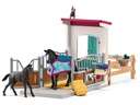 Schleich Spielfigurenset Horse Club Pferdebox mit Stute und Fohlen